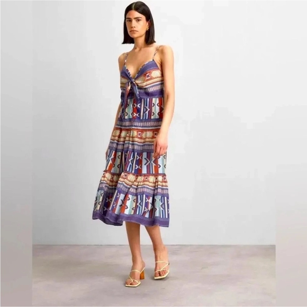 Veronica Beard Abilene Dress in Clay Multi